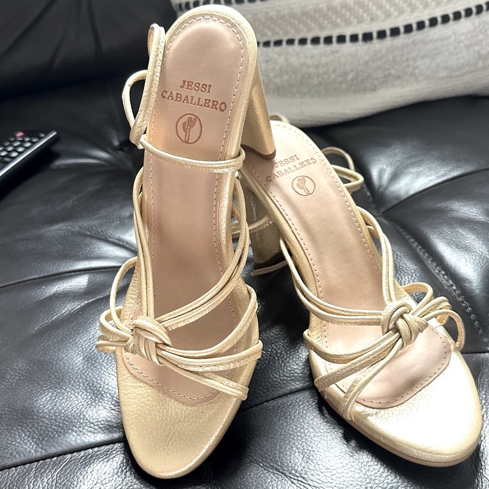 New golden Asturias heels